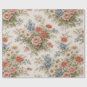 Floral Blush Garden Heirloom Pattern ラッピングペーパー (フラット)