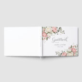 Floral Blush Pink Greenery Wedding Guestbook ゲストブック (全面)