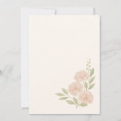 Floral Blush Pink Hydrangea Botanical Wedding Invi 招待状 (裏面)
