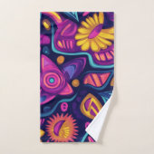 Floral Boho Abstract colorful 11 バスタオルセット (ハンドタオル)