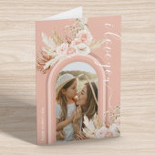 Floral Boho Arch Photo Mothers Day カード