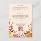 Floral Boho Fall in Love Photo Wedding Details エンクロージャーカード (裏面)