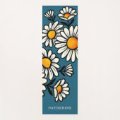 Floral Boho Pattern Custom Name Yoga Mat ヨガマット (正面)