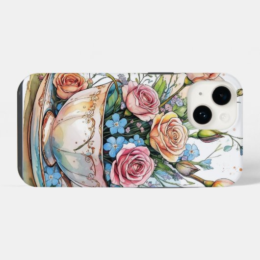Floral boho phonecase iPhoneケース (裏面横)