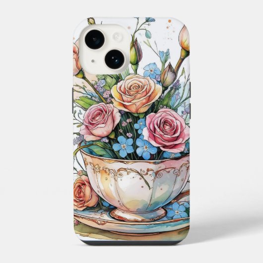 Floral boho phonecase iPhoneケース (裏面)