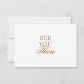 Floral Boho Rust Terracotta Earthy QR Code Wedding 出欠カード (裏面)