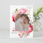 Floral Boho Save the Date Invitations  招待状 (スタンド正面)