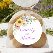 Floral Boho Sunflower Daisy Garden Wedding