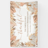 Floral Boho Thanksgiving Dinner party banner 横断幕 (縦)