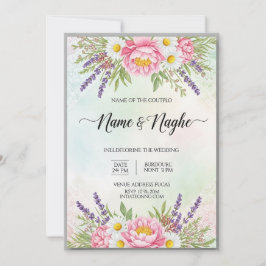 Floral Boho Wedding Invitation 招待状