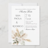 Floral Boho Wedding invitation Invitación 招待状 (正面)