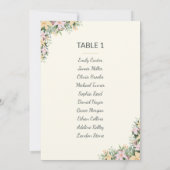 Floral boho wedding seating plan cards 招待状 (裏面)
