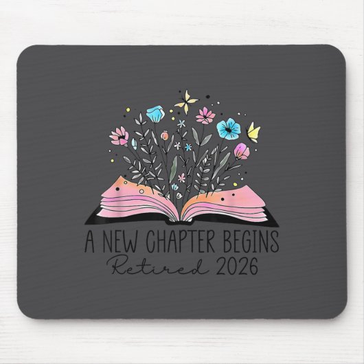 Floral Book A New Chapter Begins Retired 2026 Reti マウスパッド (正面)