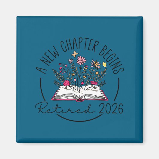 Floral Book A New Chapter Begins Retired 2026 Reti マグネット (正面)