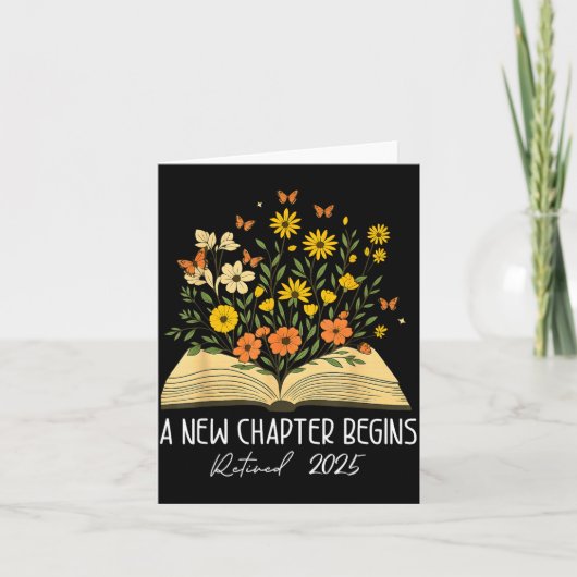 Floral Book A New Chapter Begins Retired Retiremen カード (正面)