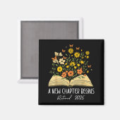 Floral Book A New Chapter Begins Retired Retiremen マグネット (正面/裏面)