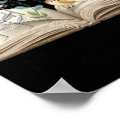 Floral Book A New Chapter Begins Retired Teacher R ポスター (角)