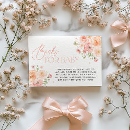Floral Books for Baby Shower Card 招待状