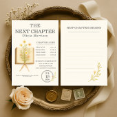 Floral Books Next Chapter Begins Birthday Party 招待状