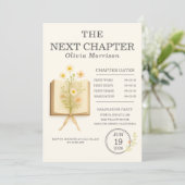 Floral Books Next Chapter Begins Graduation Party 招待状 (スタンド正面)