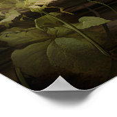 Floral Books Skull Portrait Print, Dark Academia ポスター (角)