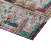 Floral Bookshelf Glass Cutting Board カッティングボード (角)