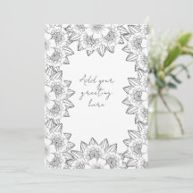 Floral Border | Color Your Own Greeting
