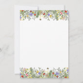 Floral Border Summer Spring Invitation 招待状 (裏面)