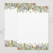 Floral Border Summer Spring Invitation 招待状 (正面/裏面)