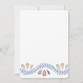 Floral Border Wedding 招待状 (裏面)