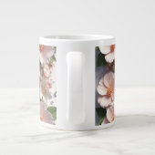 Floral Border With Custom Name ジャンボコーヒーマグカップ (裏面)