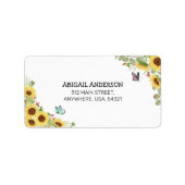 Floral & Botanical Baby Shower Address Label ラベル (正面)