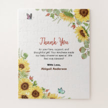 Floral Botanical Baby Shower Thank You Flat Cards