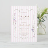 Floral botanical Bridal shower 招待状 (スタンド正面)