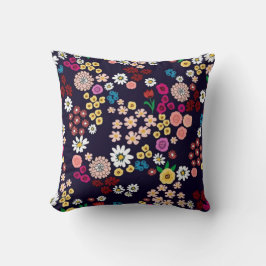 Floral botanical motif elegant flower artwork, クッション