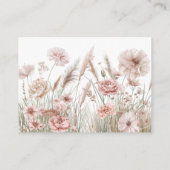 Floral Botanical Pampas Grass Game Card エンクロージャーカード (裏面)