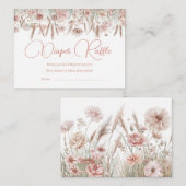 Floral Botanical Pampas Grass Game Card エンクロージャーカード (正面/裏面)