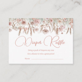 Floral Botanical Pampas Grass Game Card エンクロージャーカード