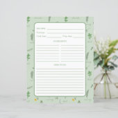 Floral Botanical Recipe Binder Page (スタンド正面)