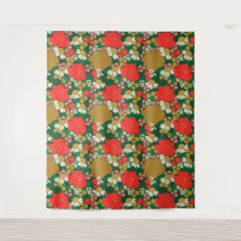 Floral Bouquet Bridal Shower タペストリー