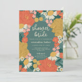 Floral Bouquet Bridal Shower Invitation 招待状 (スタンド正面)