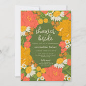 Floral Bouquet Bridal Shower Invitation 招待状 (正面)