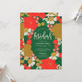 Floral Bouquet Bridal Shower Invitation 招待状