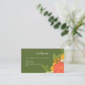 Floral Bouquet Bridal Shower Invitation Insert エンクロージャーカード (スタンド正面)