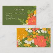 Floral Bouquet Bridal Shower Invitation Insert エンクロージャーカード (正面/裏面)