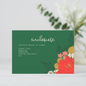 Floral Bouquet Bridal Shower Invitation Insert 招待状 (スタンド正面)