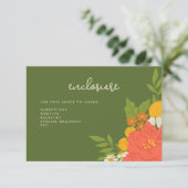 Floral Bouquet Bridal Shower Invitation Insert 招待状 (スタンド正面)