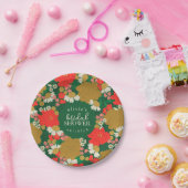 Floral Bouquet Bridal Shower Paper Plates ペーパープレート (パーティー)