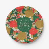 Floral Bouquet Bridal Shower Paper Plates ペーパープレート (正面)