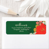 Floral Bouquet Bridal Shower Return Address Label ラベル (インサイチュ)